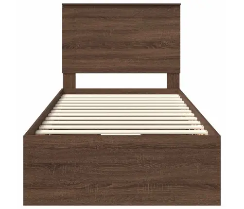 Voodi Raam Sahtliga Peaga Pruun Tamme 90 X 200 Cm Inseneripuit