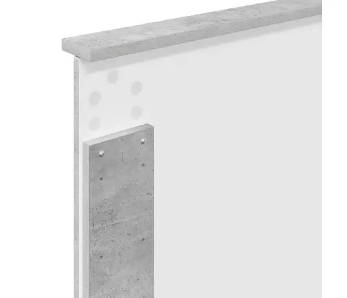 Gultas Rāmis Betona Pelēks 75 X 190 Cm Inženieru Koks Vidaxl