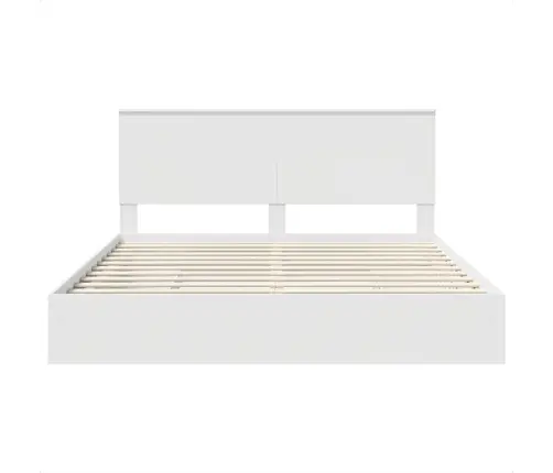 Saugos Lova Su Galvūgalio Balta 180 X 200 Cm Apdirbta Mediena