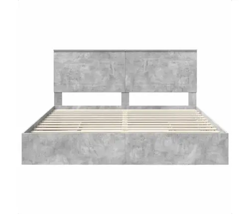 Laos Voodi Peaga Sahtliga Betoonhall 180 X 200 Cm Tehispuit