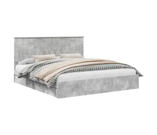 Laos Voodi Peaga Sahtliga Betoonhall 180 X 200 Cm Tehispuit