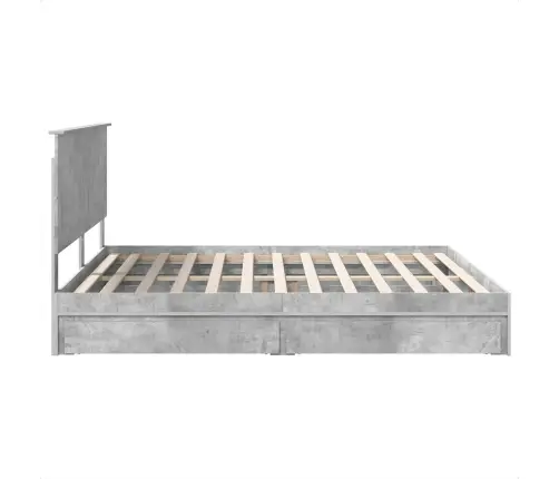 Laos Voodi Peaga Sahtliga Betoonhall 180 X 200 Cm Tehispuit