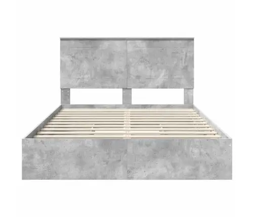 Laos Voodi Peaga Sahtliga Betoonhall 150 X 200 Cm Tehispuit