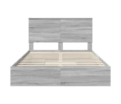 Laos Voodi Peaga Sahtliga Hall Sonoma 150 X 200 Cm Tehispuit