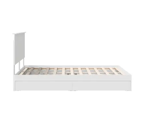 Glabāšanas Gulta Balts 140 X 190 Cm Inženierijas Koks Vidaxl