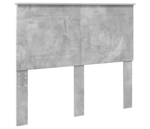 Gultas Rāmis Betona Pelēks 135 X 190 Cm Inženierijas Koks Vidaxl