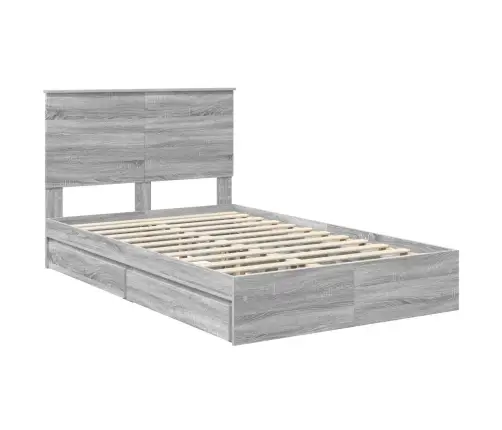 Laos Voodi Peaga Sahtliga Hall Sonoma 135 X 190 Cm Tehispuit