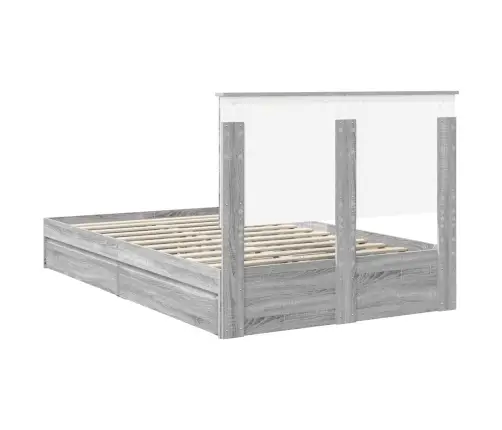 Laos Voodi Peaga Sahtliga Hall Sonoma 135 X 190 Cm Tehispuit