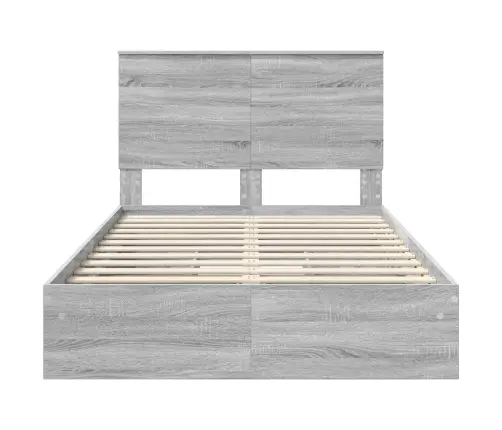 Laos Voodi Peaga Sahtliga Hall Sonoma 135 X 190 Cm Tehispuit