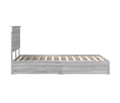 Laos Voodi Peaga Sahtliga Hall Sonoma 135 X 190 Cm Tehispuit