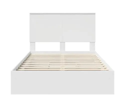 Gultas Rāmis Ar Atvilktni Balts 120 X 190 Cm Inženierijas Koks Vidaxl