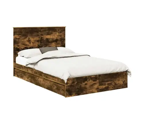 Saugos Lova Rūkyta Ąžuolas 120 X 190 Cm Apdirbta Mediena