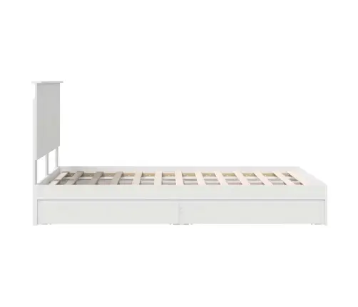 Glabāšanas Gulta Balts 120 X 200 Cm Inženierijas Koks Vidaxl