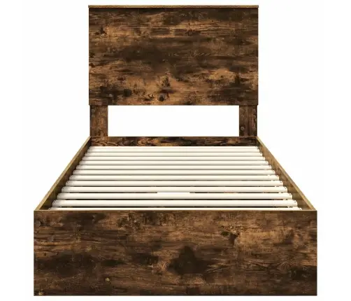 Gultas Rāmis Dūmaka Ozols 100 X 200 Cm Inženierijas Koks Vidaxl