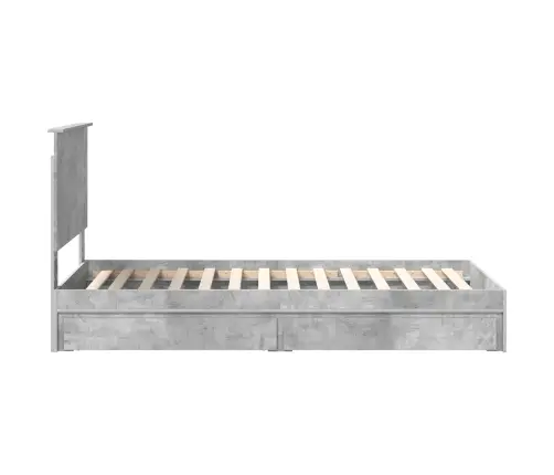 Laos Voodi Peaga Sahtliga Betoonhall 90 X 190 Cm Tehispuit