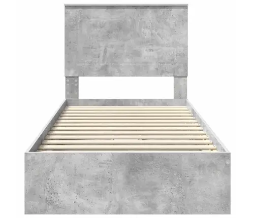 Laos Voodi Peaga Sahtliga Betoonhall 75 X 190 Cm Tehispuit