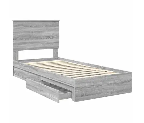 Laos Voodi Peaga Sahtliga Hall Sonoma 75 X 190 Cm Tehispuit