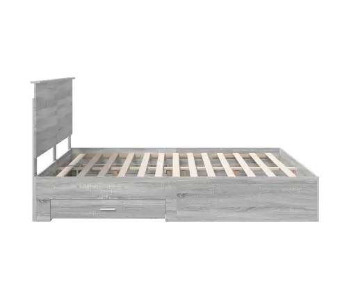 Lovos Rėmas Pilkas Sonoma 200 X 200 Cm Apdirbta Mediena