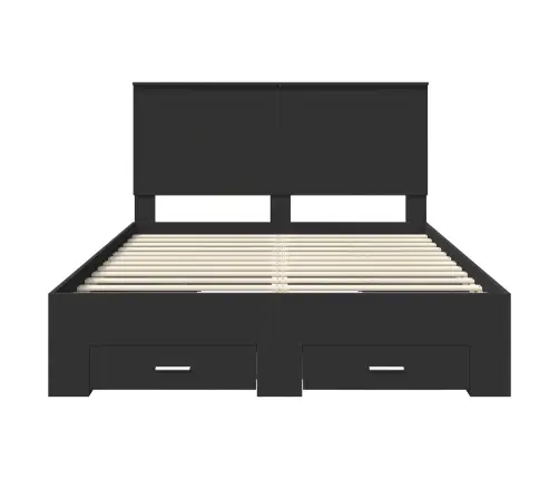 Lovos Rėmas Juodas Ir Sidabrinis 150 X 200 Cm Apdirbta Mediena