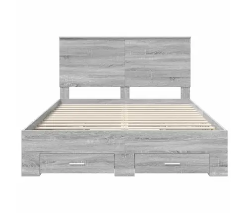 Lovos Rėmas Pilkas Sonoma 150 X 200 Cm Apdirbta Mediena