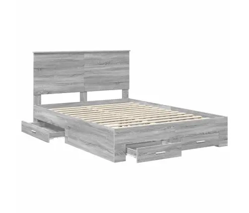 Lovos Rėmas Pilkas Sonoma 140 X 190 Cm Apdirbta Mediena