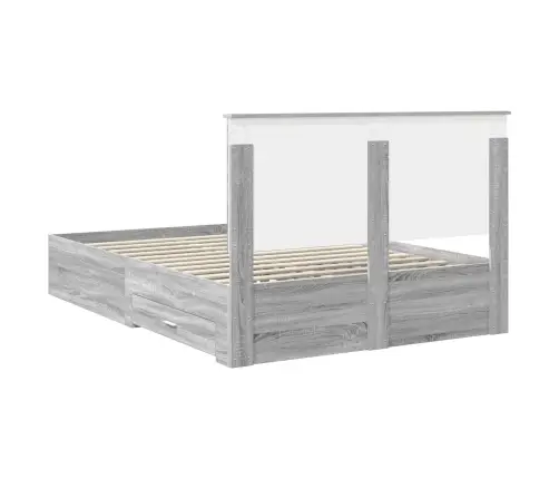 Lovos Rėmas Pilkas Sonoma 140 X 200 Cm Apdirbta Mediena