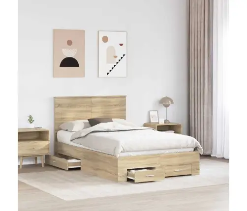 Lovos Rėmas Sonoma Ąžuolas 135 X 190 Cm Apdirbta Mediena