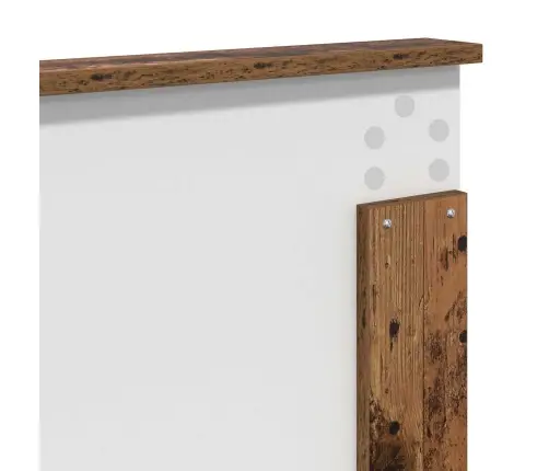 Voodi Raam Peaga Sahtliga Vana Puit 135 X 190 Cm Tehispuit