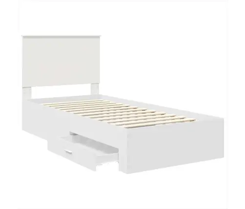 Lovos Rėmas Su Galvūgalio Balta 100 X 200 Cm Apdirbta Mediena