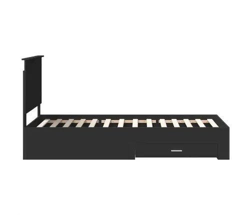 Lovos Rėmas Juodas Ir Sidabrinis 100 X 200 Cm Apdirbta Mediena