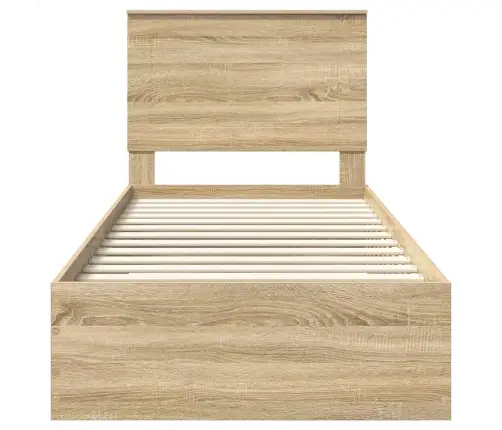 Gultas Rāmis Sonoma Ozols 100 X 200 Cm Inženierijas Koks Vidaxl