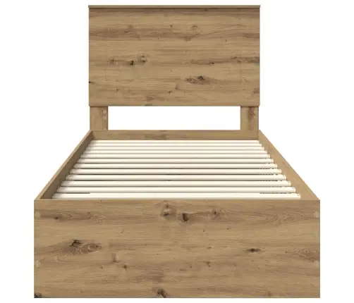 Voodi Raam Peaga Sahtliga Käsitööpuu 100 X 200 Cm Tehispuit