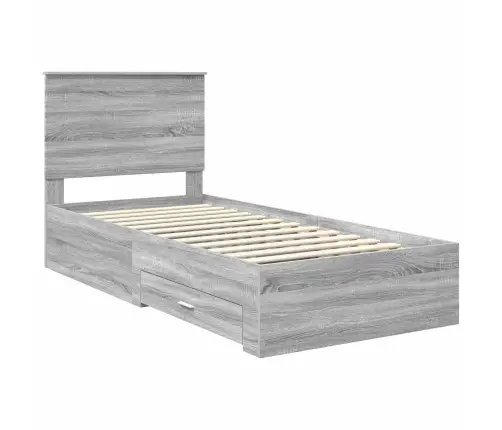 Lovos Rėmas Pilkas Sonoma 90 X 190 Cm Apdirbta Mediena