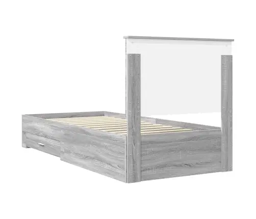 Lovos Rėmas Pilkas Sonoma 90 X 190 Cm Apdirbta Mediena