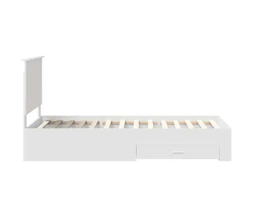 Gultas Rāmis Ar Atvilktni Balts 90 X 200 Cm Inženierijas Koks Vidaxl