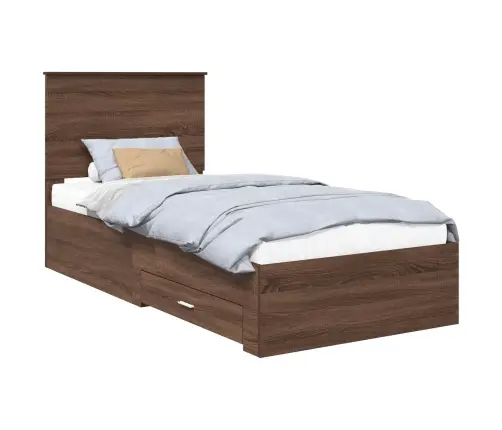 Lovos Rėmas Su Galvūgalio Rudos Ąžuolo Ir Sidabro 75 X 190 Cm