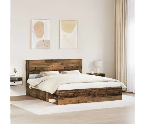 Gultas Rāmis Vecs Koks 200 X 200 Cm Ciets Priedes Koks Vidaxl