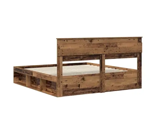 Gultas Rāmis Vecs Koks 200 X 200 Cm Ciets Priedes Koks Vidaxl