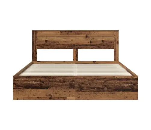 Gultas Rāmis Vecs Koks 200 X 200 Cm Ciets Priedes Koks Vidaxl