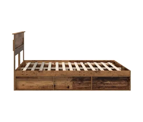 Gultas Rāmis Vecs Koks 200 X 200 Cm Ciets Priedes Koks Vidaxl