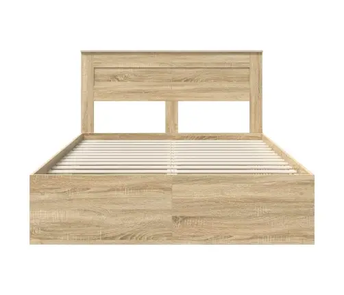 Gultas Rāmis Sonoma 160 X 200 Cm Ciets Priedes Koks Vidaxl