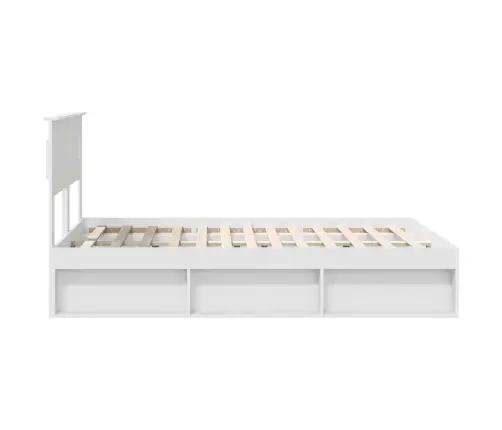 Gultas Rāmis Ar Matraci Balts 150 X 200 Cm Ciets Priedes Koks Vidaxl