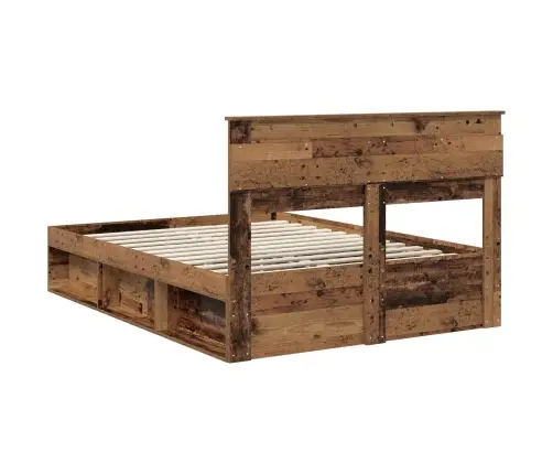 Gultas Rāmis Vecs Koks 150 X 200 Cm Ciets Priedes Koks Vidaxl