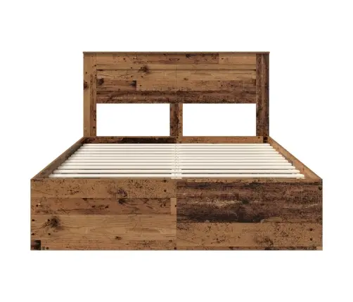 Gultas Rāmis Vecs Koks 150 X 200 Cm Ciets Priedes Koks Vidaxl