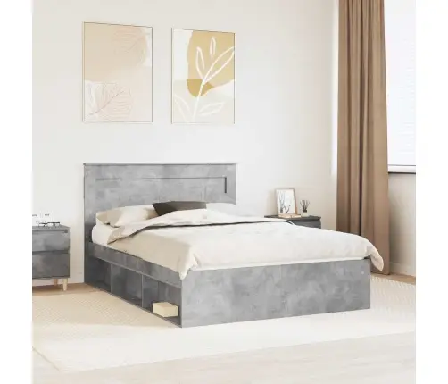 Lovos Rėmas Betoninė 140 X 190 Cm Kietos Pušies Mediena