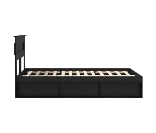 Gultas Rāmis Ar Matraci Melna 135 X 190 Cm Ciets Priedes Koks Vidaxl