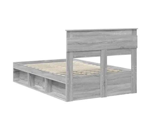 Lovos Rėmas Pilkas Sonoma 135 X 190 Cm Kietos Pušies Mediena