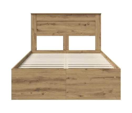 Voodi Raam Madratsiga Artisani Tamme 135 X 190 Cm Tahke Mänd