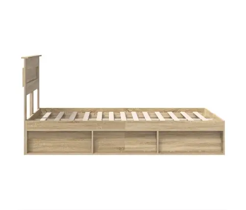 Gultas Rāmis Sonoma 120 X 190 Cm Ciets Priedes Koks Vidaxl