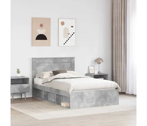 Lovos Rėmas Betoninė 120 X 190 Cm Kietos Pušies Mediena